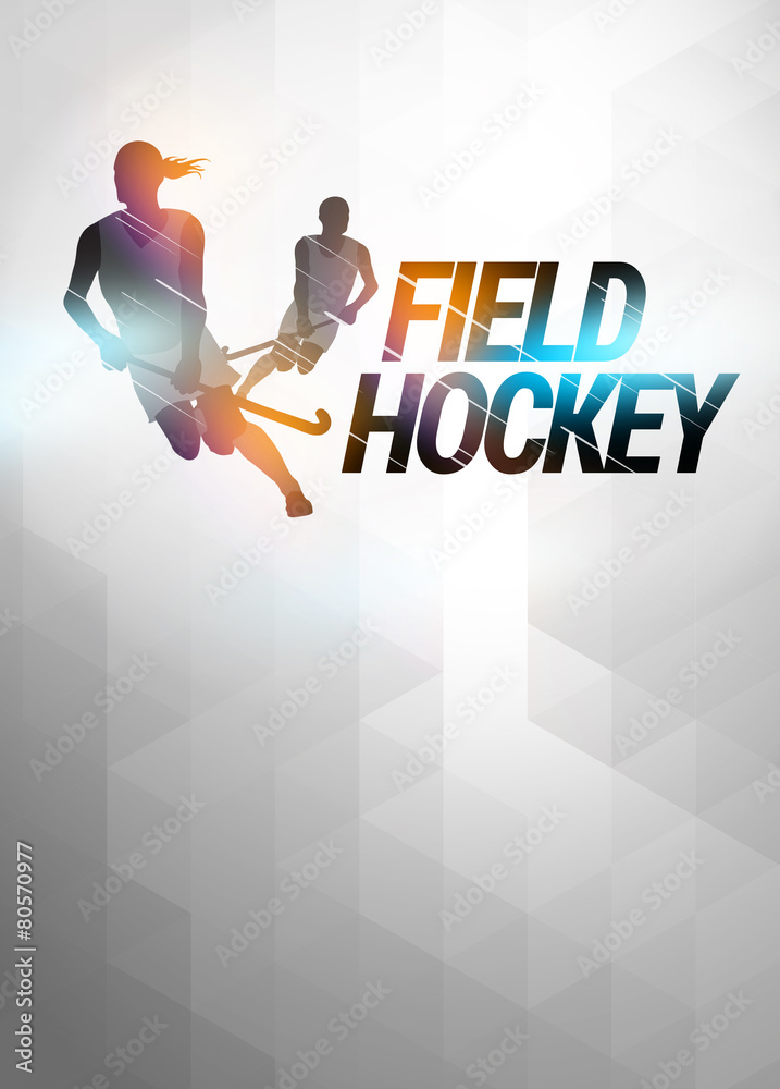 Fototapeta premium Field hockey background