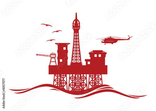 Oil Platform vector icon