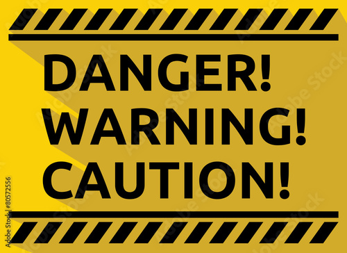 Danger warning caution vector sign