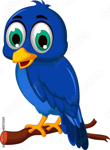 A blue bird cartoon character