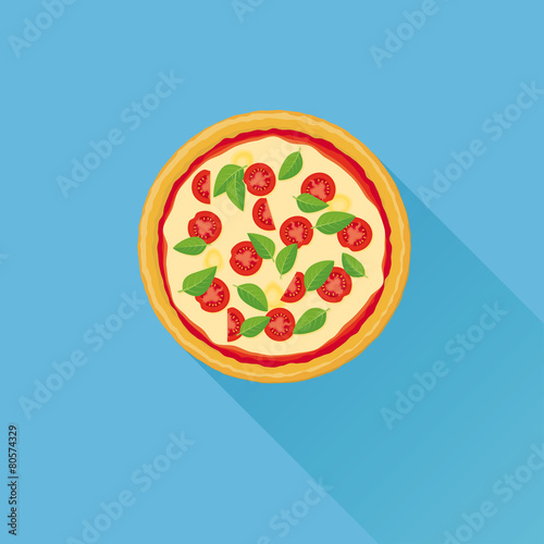 Pizza Flat Design Vector Illustration