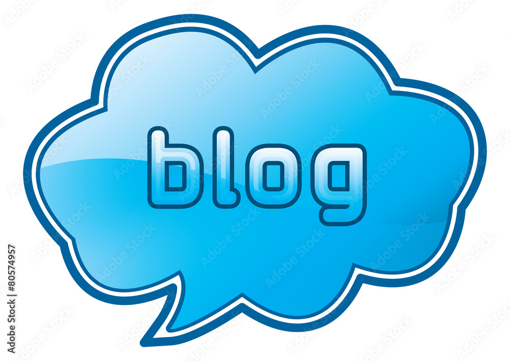 Blog sticker vector icon Blog sticker vector icon