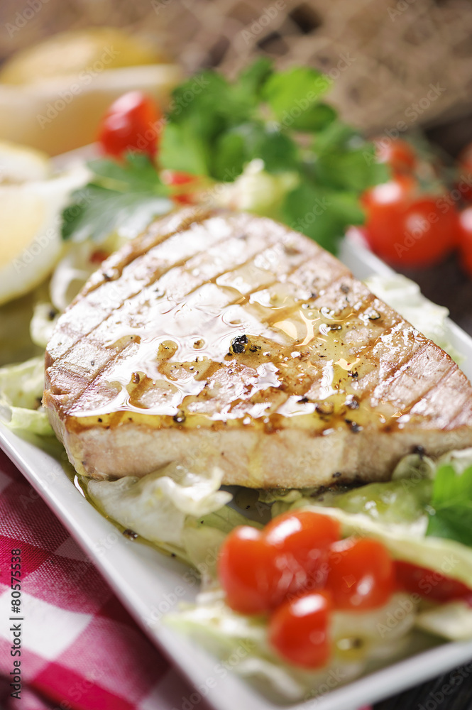 Grilled tuna steak Grilled tuna steak