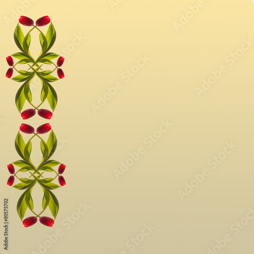 pattern of tulips  blank