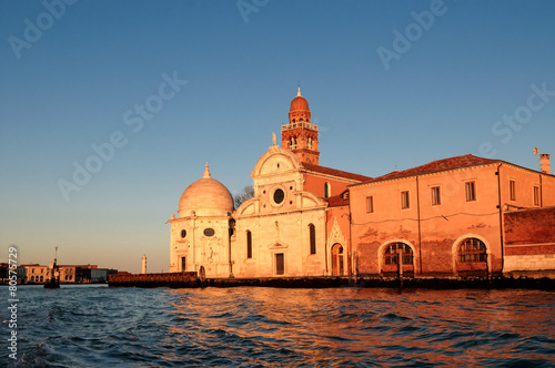 View of cemetery Isola di San Michele - island of Venice Italy