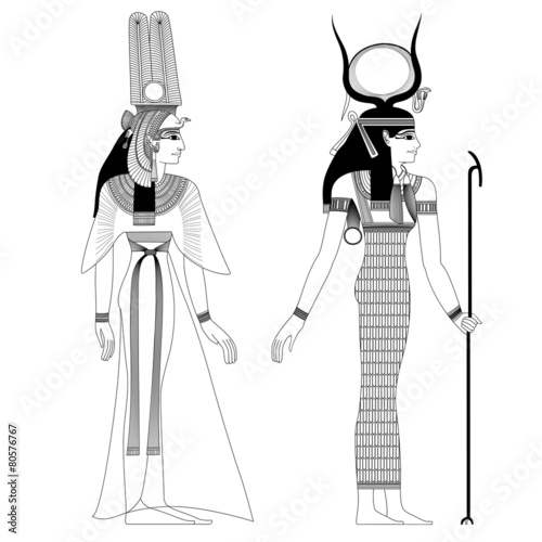 isolated figure of ancient egypt deities