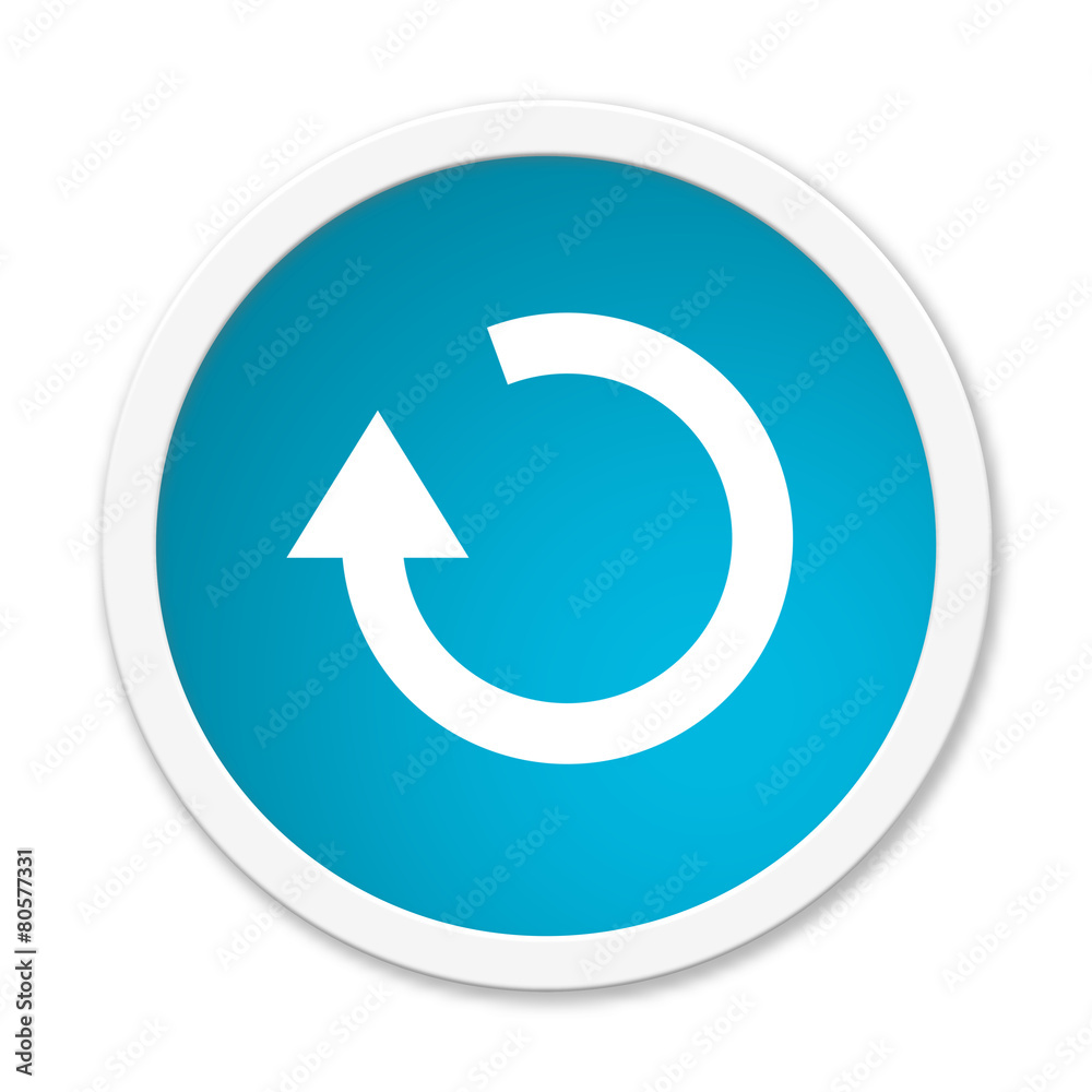 Runder blauer Button: Updatesymbol Runder blauer Button: Updatesymbol