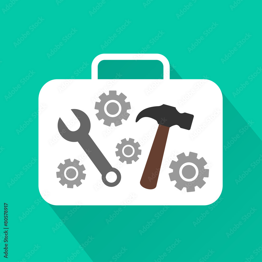 Industrial,modern flat icon with long shadow