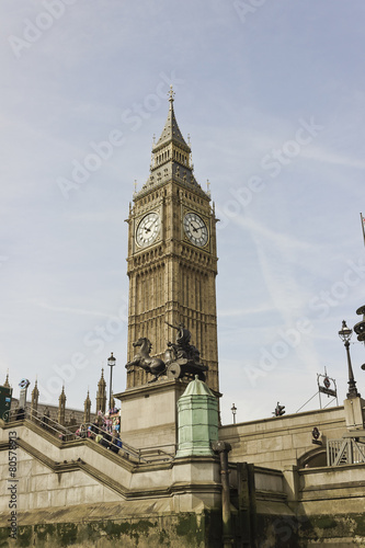 Clock Tower, Big Ben & Boudicca Statue, London photo