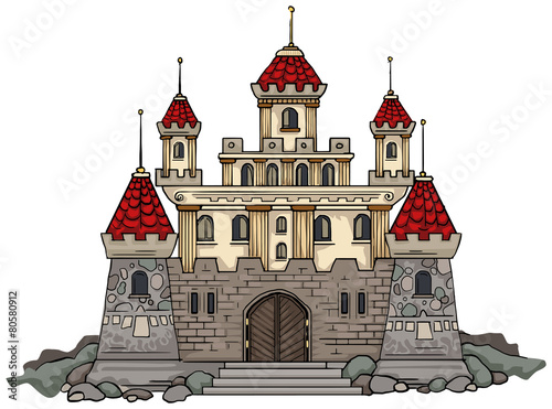 Cartoon fairy tale castle