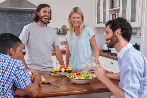 indoor friends gathering