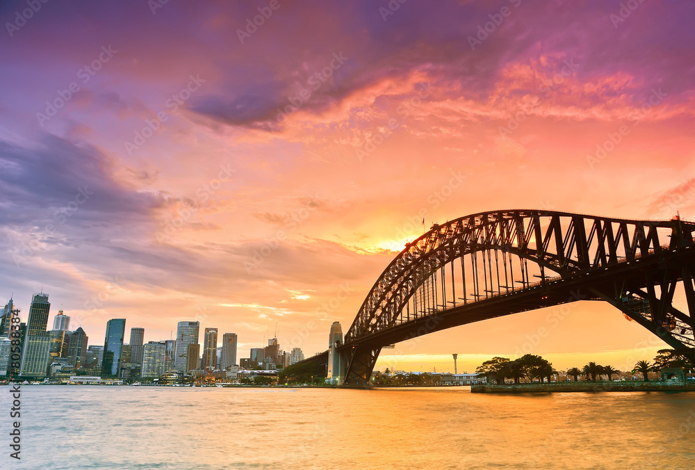 Sydney Harbour Panorama at dusk