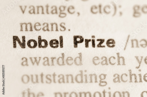 Dictionary definition of word Nobel Prize photo