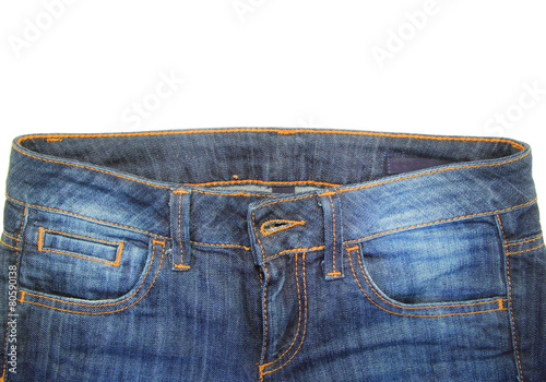 Blue Jeans Isolated on White