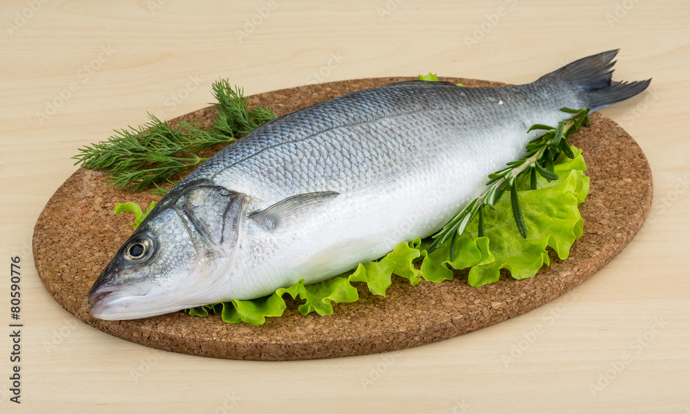Raw seabass Raw seabass
