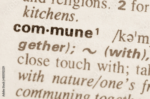 Dictionary definition of word commune