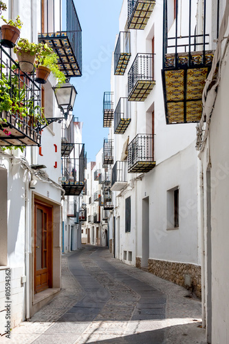 Fototapeta Naklejka Na Ścianę i Meble -  Picturesque street in Valencia on a sunny day.