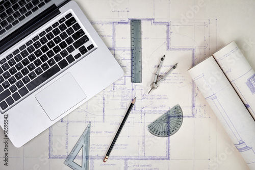 Fotografie architect's desk