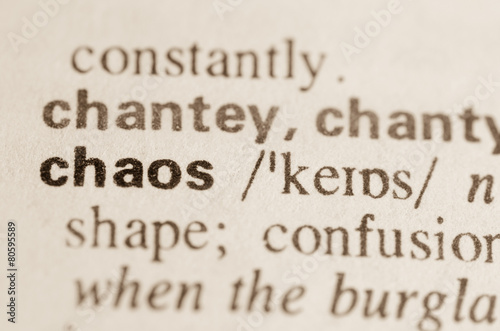Dictionary definition of word chaos