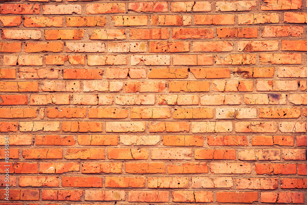 Old grunge brick wall background