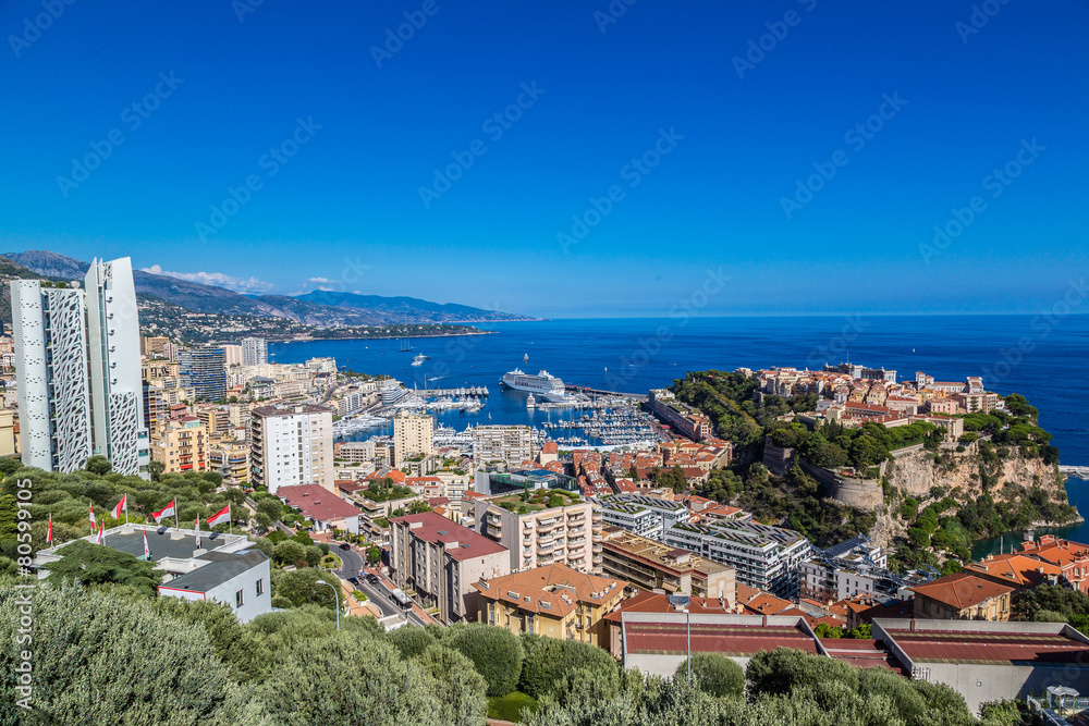 Fototapeta premium Panoramic view of Monte Carlo, Monaco