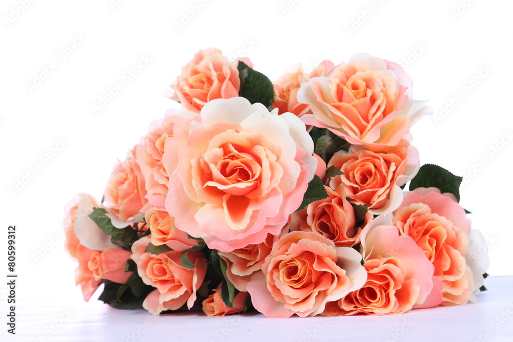 Roses on white table Roses on white table