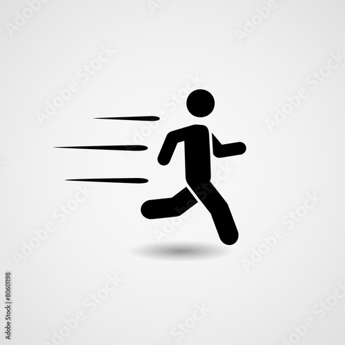 Running icon. Vector Illustration