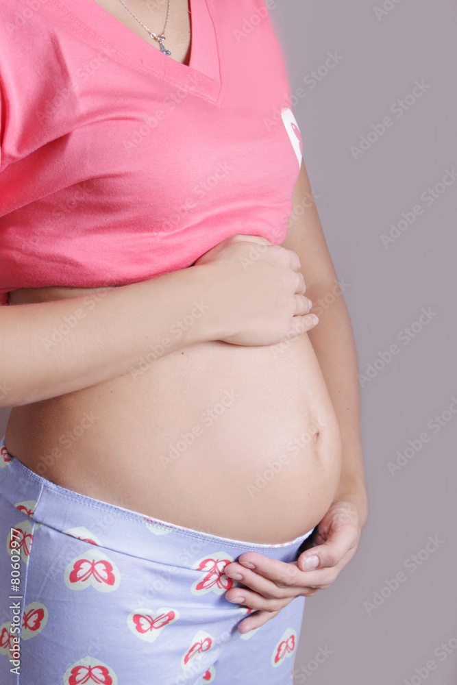 custom made wallpaper toronto digitalPregnant woman holding her belly