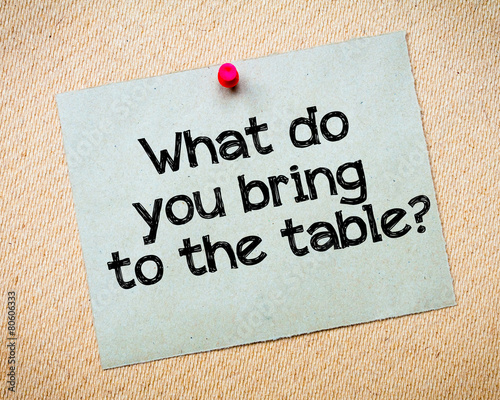Photography What do you bring to the table?