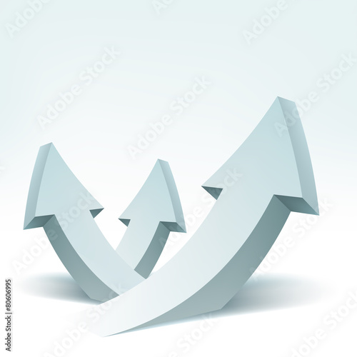 Abstract vector illustration, 3d arrows