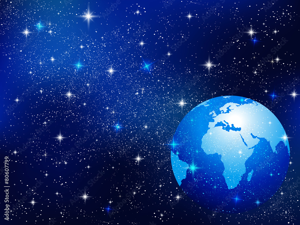 Obraz premium 地球 宇宙 背景