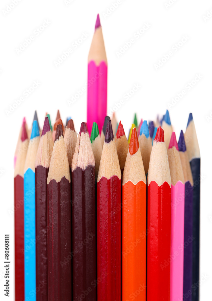 Colorful pencils, isolated on white Colorful pencils, isolated on white