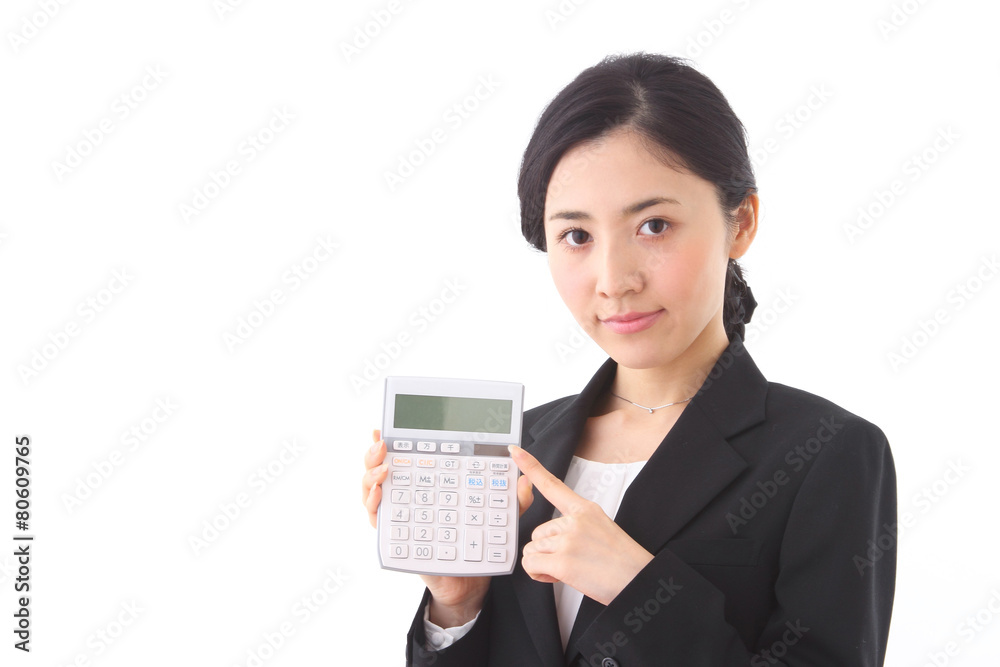 Asian businesswoman on white background Asian businesswoman on white background