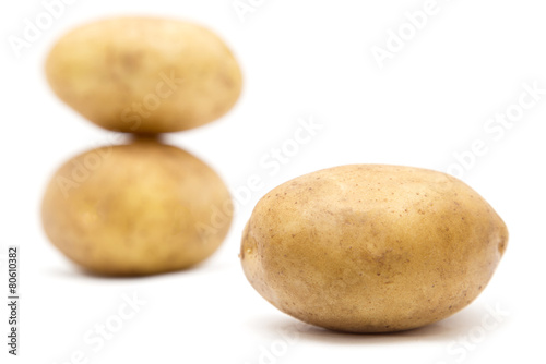 potatoes on a white background