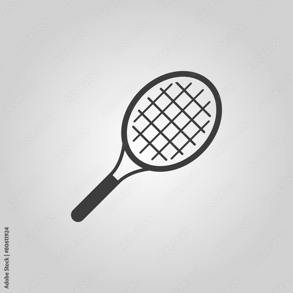 The tennis icon. Game symbol. Flat