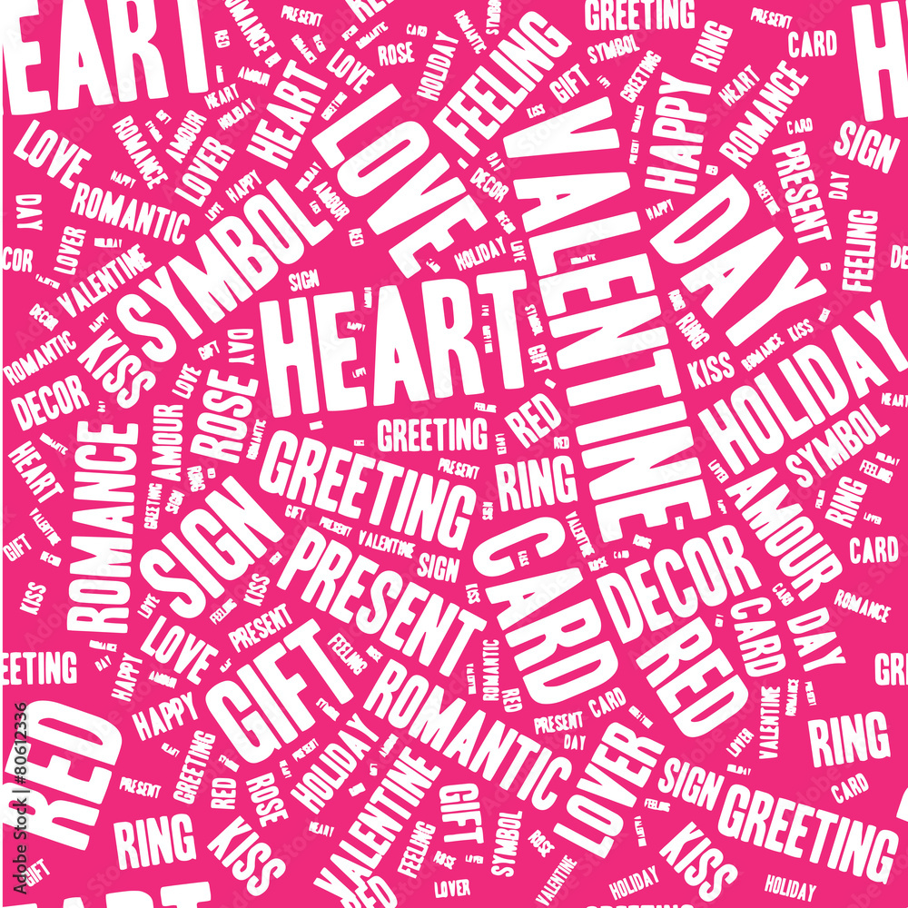 Valentines day modern lettering background