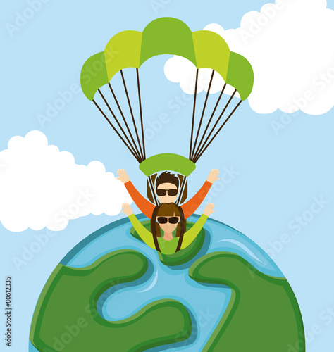 parachute fly