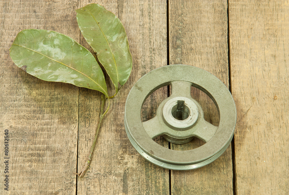 Old metal pulley Old metal pulley