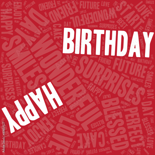 Happy Birthday typography seamless background pattern in vector