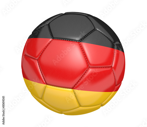 Soccer ball  or football  with the country flag of Germany