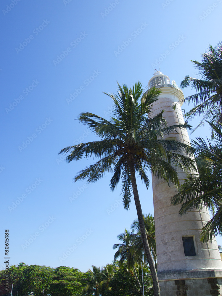 Galle fort in Sri Lanka with blue sky