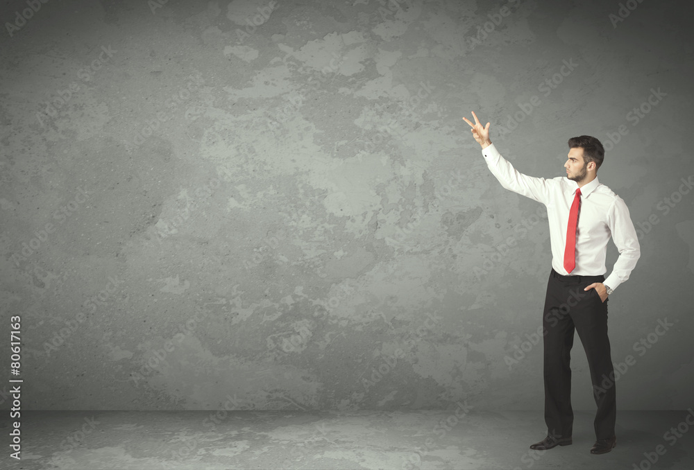 Business person throwing with empty copyspace Business person throwing with empty copyspace