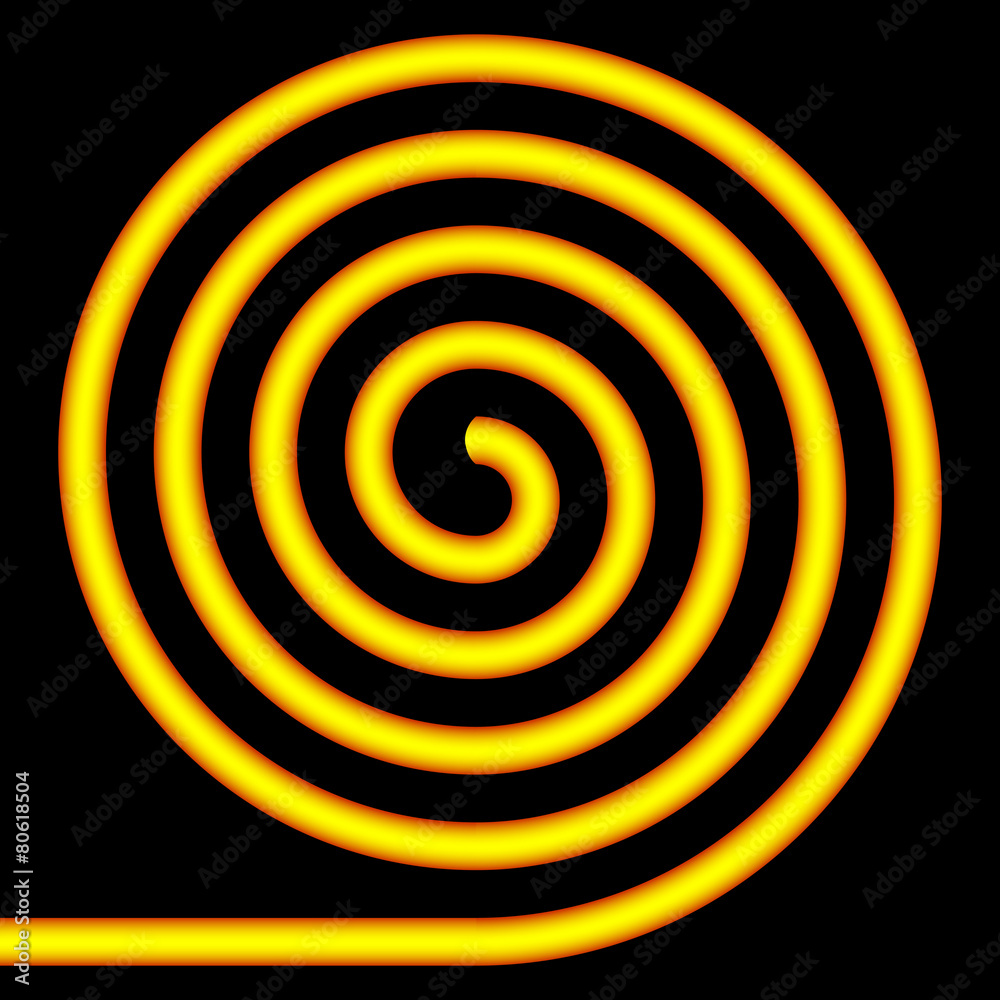 Yellow spiral. Yellow spiral.