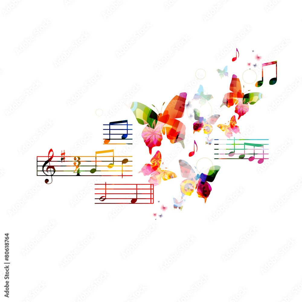 Fototapeta premium Colorful music background