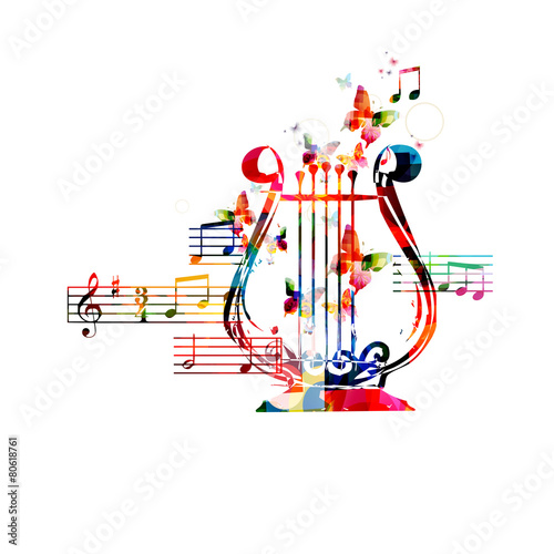 Colorful lyre design