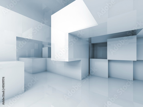 Fototapeta Naklejka Na Ścianę i Meble -  Abstract 3d architecture background, empty interior