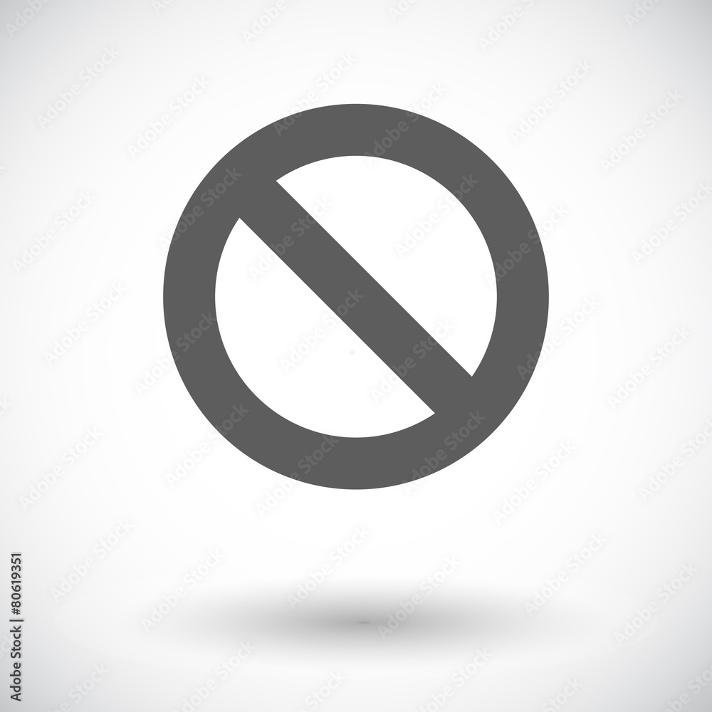 Prohibition sign. Prohibition sign.