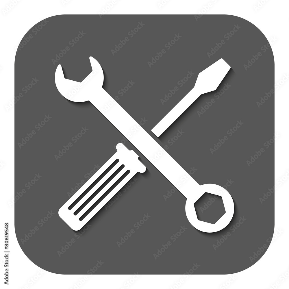 The wrench and screwdriver icon. Settings symbol The wrench and screwdriver icon. Settings symbol