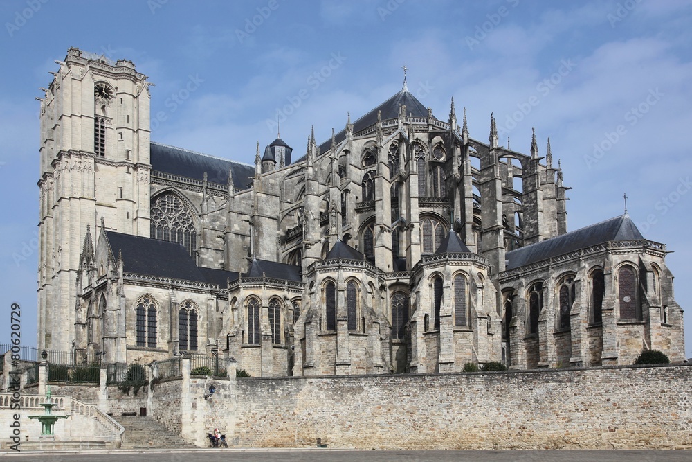 Cathedral Saint Julien in Le Mans, France.