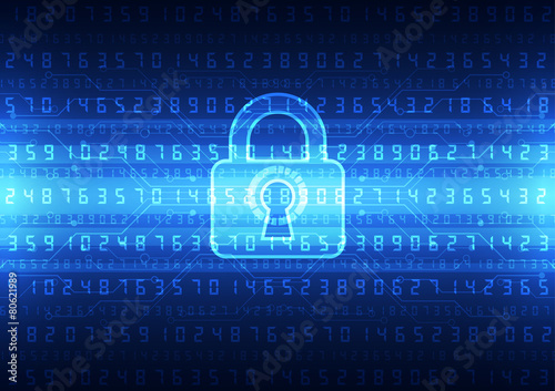 Abstract technology security global network background, vector